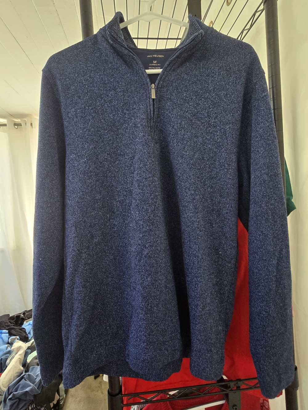 Van Heusen Men's Navy Half-Zip Sweater